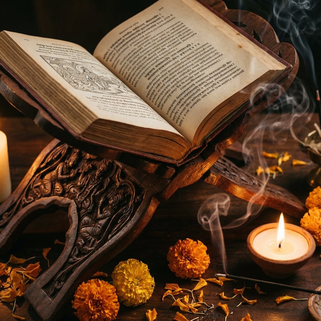 Students learning Vedic scriptures